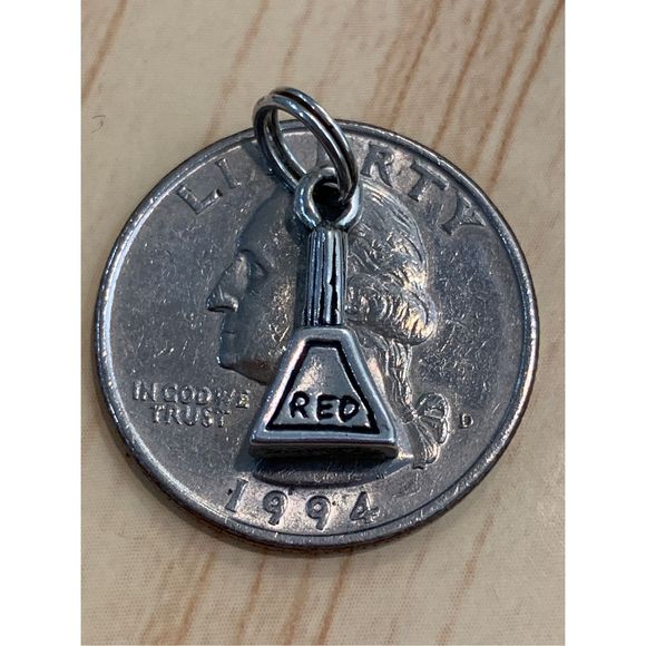 .925 Red Nail Polish Sterling Silver Jewelry Charm #nails - Picture 3 of 5